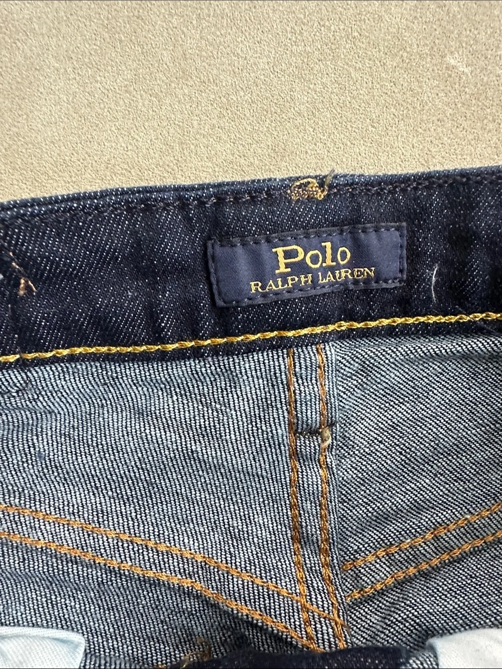 Ralph Lauren Men's Slim Straight Dark Blue Jeans